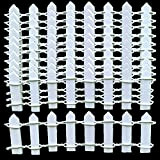 10 Pezzi Mini Recinzione in Legno Staccionata Recinzione da Giardino Fatata in Miniatura Recinzione per Paesaggi Bianca da 10 cm ...