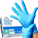 100 guanti in Nitrile senza polvere, senza lattice, ipoallergenici, certificati CE conforme alla norma EN455 guanti per alimenti guanti medici ...