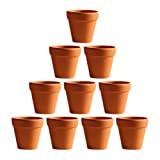 10Pcs 5.5x5cm Small Mini Terracotta Pot Clay Ceramic Pottery Planter Cactus Flower Pots Succulent Nursery Pots Great for Plants Crafts ...