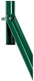 10x Saetta A L 25x25x3 H. 200 cm in Ferro PLASTIFICATO Verde PALO per Recinzione