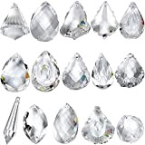 15 sfere di vetro Feng Shui, sfera di cristallo prisma trasparente, sfera ottagonale di cristallo, ideale per ciondoli, decorazione di ...