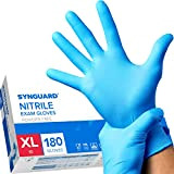 180 guanti in Nitrile XL senza polvere, senza lattice, ipoallergenici, certificati CE conforme alla norma EN455 guanti per alimenti guanti ...