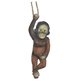 1pc Appeso Scimmia in Resina Swing Scimpanzé Scimpanzé Scimmia Scultura Interno Scultura Ornamenti Ornamenti Decorazione Cortile Arte Figurine Patio Prato