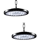 2 faretti 100W Faretto LED UFO, UFO Lampada da Industriale Impermeabile Ip65 Nominale, 8000LM LED UFO lampada, per Fabbriche, Centri ...