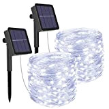 [2 Pacchi] Luci Solari Esterno, Litogo 12m 120 LED Catena Luminosa Esterno Filo Luci Led 8 modalità Lucine da Esterno ...