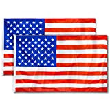 2 Pezzi banderas de Estados Unidos de 90 x 150 cm, resistentes, Bandera Americana para Campeonato Europeo de Fútbol, decoración ...