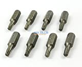 20 pezzi magnetico cacciavite Torx punte in acciaio S2 1/10,2 cm hex shank 25 mm lungo T20 punta (25 mm x T20)