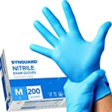 200 guanti in Nitrile M senza polvere, senza lattice, ipoallergenici, certificati CE conforme alla norma EN455 guanti per alimenti guanti ...
