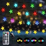 20M Outdoor Star String Lights Solar Powered Giardino Fairy Lights Fuori Albero Luci Impermeabile 4 Cambiare Colore con 11 Modalità ...