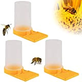 3 pz distributore di acqua ape plastica ape che tiene ciotola giallo multifunzionale apicoltura forniture sistema di alimentazione liquida strumento ...
