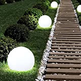 3x LED Solar Outdoor Plug Lampada da giardino Ground Spike Ball Prato Lights Bianco Globo 33770-3
