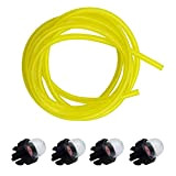 4 Pezzi Lampadina Primer a Scatto Pompa Benzina a Bulbo and One 1.5m Long Tubing with Inner Diameter 2.5mm Giallo ...