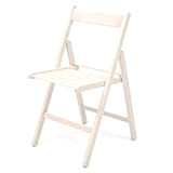 4 sedie pieghevole sedia birreria in legno verniciato VARI COLORI richiudibile per campeggio casa e giardino (BIANCA)