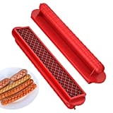 5 Pcs Taglia Hot Dog per Grigliare | Affettatrice manuale per hotdog con taglierina in acciaio inossidabile | Attrezzi per ...