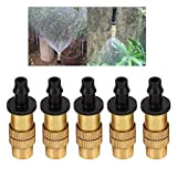 5Pcs Irrigazione regolabile Irrigazione Rame Ottone Spray Nebulizzatore Ugelli Irrigazione Drippers per Garden Lawn Greenhouse