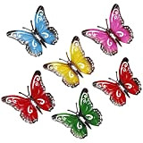 6 pezzi farfalla decorazione da parete all'aperto metallo farfalla ornamenti giardino farfalla scultura farfalla farfalla adesivi appesi ornamenti per giardino ...