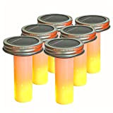 6pcs Solar Mason Jar 12Led Fiamma Sun Jar Creativo Vaso di Vetro Coperchio Giardino Luce Decorativa