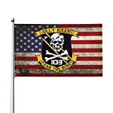 736 Bandiera Pirati Vfa-103 Jolly Rogers Bandiera Dell'Individualità Decorazione Bandiera Personalizzata Piccola Bandierine per Giardino, La Fattoria All'Aperto, Cortile, 3X5Ft