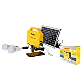 AeasyG Pannello Solare con 2 lampadine Kit di Illuminazione Solare Kit di energia Solare con Sistema Mobile Ricaricabile per Emergenza ...