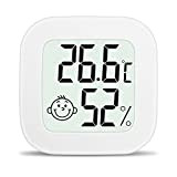 Ainiv Igrometro Termometro Digitale, 1 Pezzi Mini Igrometro Termometro con Emoji per Interni, Termometro Ambiente LCD, Monitor di Temperatura e ...