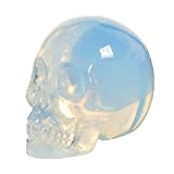 AITELEI 2 naturale mano geschnitzte gioiello Skull Statua, heilung Crystal Stone umano Reiki Skull statuetta statua skulpturen, opale