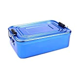 AKNHD bento Box， Contenitore per Alimenti da Viaggio Rettangolare da Picnic Lunch Box Bento in Metallo Portatile in Alluminio per ...