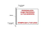 AL PRODUCTION Bandiere Personalizzate- Kit 10 Bandiere Hotel, Lido, Pensione, Camping Misura 100cm X 150cm