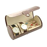 Alien Storehouse Luxury PU Leather Watch Box 2-Slot Watches Case Jewels Display Case Ring Box #31
