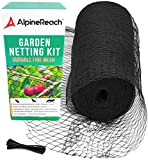 AlpineReach 2m x 20m Rete da Giardino - Rete Anti Uccelli Nero - Rete di Protezione - Proteggere Piante, Frutta, ...