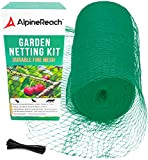 AlpineReach 2m x 20m Rete da Giardino - Rete Anti Uccelli Verde - Rete di Protezione - Proteggere Piante, Frutta, ...