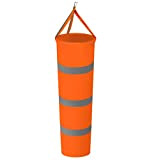 AMACOAM Manica a Vento Professionale con Bande Riflettenti Manica a Vento per Esterno Impermeabile Arancione Vento Sock Bag Flag per ...