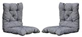 Ambientehome Set di 2 cuscini per sedia, 98 x 50 x 8 cm, grigio chiaro