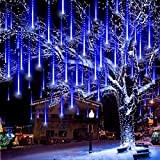 aneeway Luci Natalizie da Esterno, 50cm 480 LED Luci Meteore Natale Catena Luminosa Esterno Natale Decorazioni Luci Natale Esterno Cascata ...