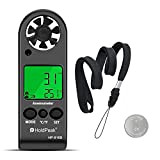 Anemometer Handheld Wind Speed Meter Gauge HoldPeak 816B Air Flow Velocity Measurement with Wind Chill Indication And Backlight