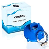anetos® - Adattatore per aspirapolvere piscina di alta qualità (80 mm su 32 mm) tubo aspirazione con fascetta flessibile – ...