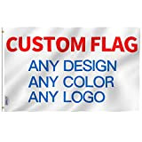 Anley Bandiera Personalizzata Bandiera 3x5 Bandiere Personalizzate - Stampa Il Tuo Logo/Design/Parole - Colore vivido, Testata in Tela e Doppia ...