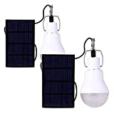 Aolirot 2 Pezzi 130 LM Lampadina Solare LED Lampade Solari Portatile 850mA luce Principale alimentata solare con il pannello solare ...
