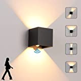Applique da Parete 12W con Sensore di Movimento LED Moderno Lampada da Parete Esterno Interno Bianco Caldo 3000K Lampade a ...