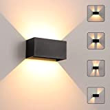 Applique da Parete 24W LED Moderno Lampada da Parete Esterno Interno Bianco Caldo 3000K Lampade a Muro Angolo del Fascio ...