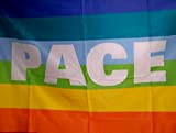ARDITO MICHELE Bandiera Pace 150 X 90 cm Peace Flag Scritta in Italiano
