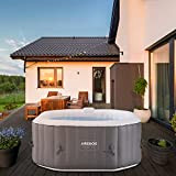 Arebos Whirlpool | Gonfiabile | Indoor & Outdoor | 154x154 cm | 4 persone | 110 getti di massaggio | ...