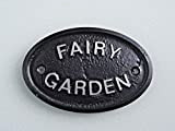 Argento "Fairy Garden Fence/parete o Garden Wall Plaque Wall Sign for your Secret Friends.