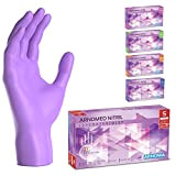 ARNOMED Guanti monouso in nitrile S, senza polvere, senza lattice, 100 pezzi per scatola, guanti monouso, guanti in nitrile lilla, ...