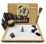 Artcome, giardino giapponese con sabbia Zen per scrivania con rastrello, supporto, accessori per tavolo da ufficio, kit mini Zen Sand ...