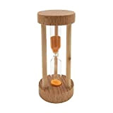 Artibetter 3 minuti Orologio a clessidra con orologio a sabbia timer decorativo in vetro (arancione)