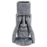 Artibetter - Statua di Pasqua con Scultura monolitica Moai, Vaso da Fiori e Vaso da Giardino, Decorazione per Interni ed ...