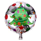 ARVALOLET Palloncini natalizi da 18 pollici in alluminio gonfiabili, per feste di Natale, decorazione natalizia, in alluminio
