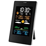 ASY Stazione Meteo Digitale Wireless Meteorologica Professionale con sensore Esterno Oregon LCD Display Sveglia Tempo Data Temperatura umidità Previsioni