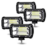 Aufun 72W LED Worklight 5400LM / Piece LED luce ausiliaria Offroad faro 10-30V 6000K luce lavoro impermeabile IP67 (4 x ...