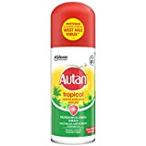 Autan Tropical Spray Secco Antizanzare Comuni, Tigre e Tropicali, Insetto Repellente, 1 Confezione da 100 ml